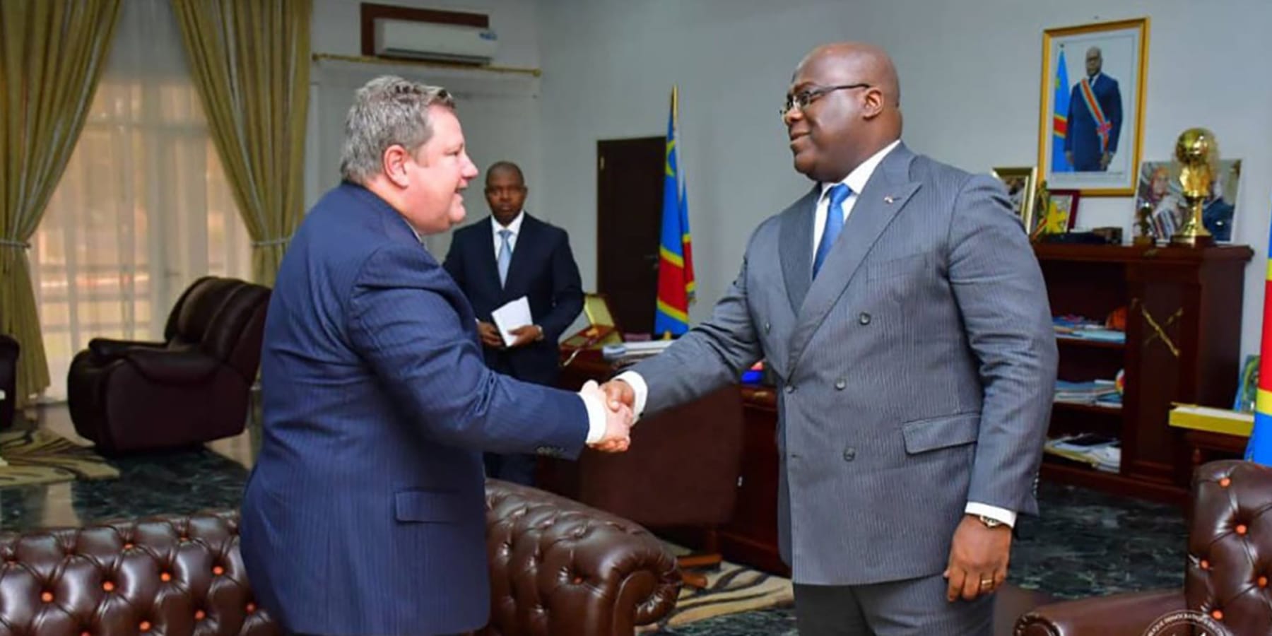 Félix Tshisekedi et l'ancien ambassadeur américain en RDC
